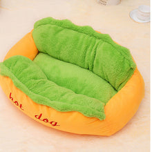 Load image into Gallery viewer, Hot Dog Bed Pet Cute Dog Beds For Small Dogs Warm Cat Sofa Cushion Soft Pet Sleeping Bag Pet Mat Funny Hot Dog Cushion