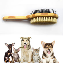 Load image into Gallery viewer, wood double sided Hairs Comb For Pet Dog Cats Hair Grooming Brush pig mane Silica Gel pet supplies hair removal air bag combs