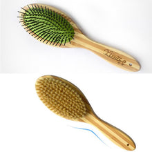 Load image into Gallery viewer, wood double sided Hairs Comb For Pet Dog Cats Hair Grooming Brush pig mane Silica Gel pet supplies hair removal air bag combs