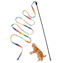 Load image into Gallery viewer, Cat Toys Cute Funny Colorful Rod Teaser Wand Plastic Pet Toys for Cats Interactive Stick Cat Supplies