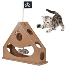 Load image into Gallery viewer, Peatcc  Cat Pendulum-style Chase Toys Hide and Seek Cat Toy Box Wood Pendulum Style Interactive Puzzle Toys