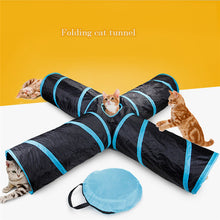 Load image into Gallery viewer, 4 Holes House Foldable Pet Tunnel Cat Play Tent Nest Toys Kitten Cat Funny Toy Bulk Cat Toy Rabbit Play Tunnel With Ball For Cat