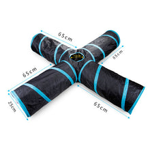 Load image into Gallery viewer, 4 Holes House Foldable Pet Tunnel Cat Play Tent Nest Toys Kitten Cat Funny Toy Bulk Cat Toy Rabbit Play Tunnel With Ball For Cat