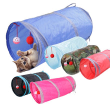 Load image into Gallery viewer, Collapsable  Cat Tunnel With attached Balls